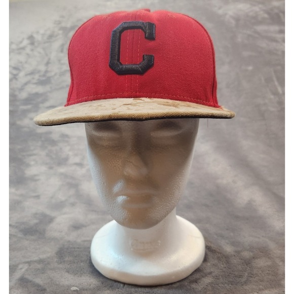 New Era Other - Cleveland Indians Hat Mens 7‎ Red New Era Fitted Official On Field Cap Camo Brim